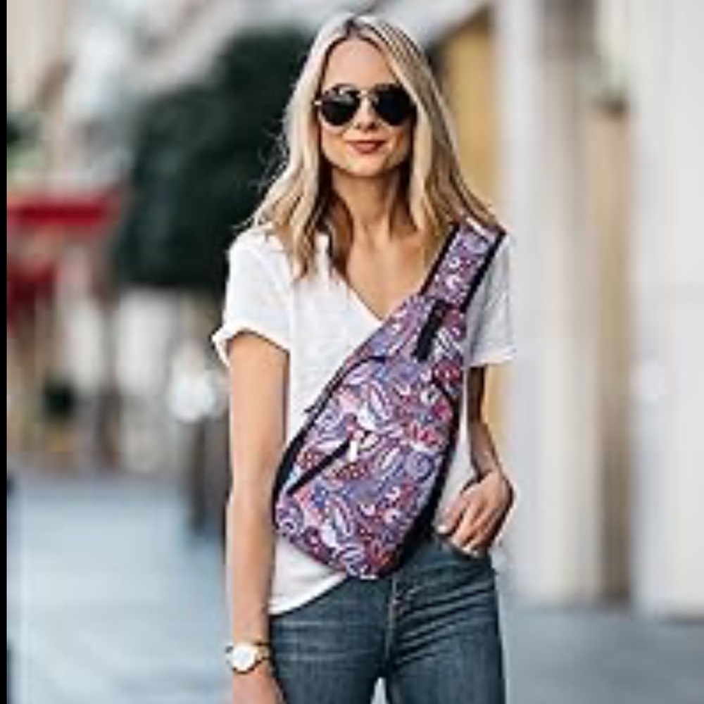 Vera Bradley Purple Paisley Crossbody Bag